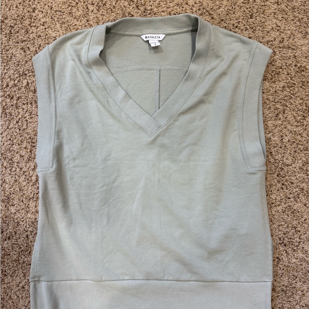 Women's Retroterry Sleeveless Muscle Tee Shirt in Light Sage